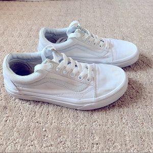 White Old Skool Vans